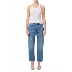 NEW AGOLDE 90's crop mid rise straight jeans in shrine